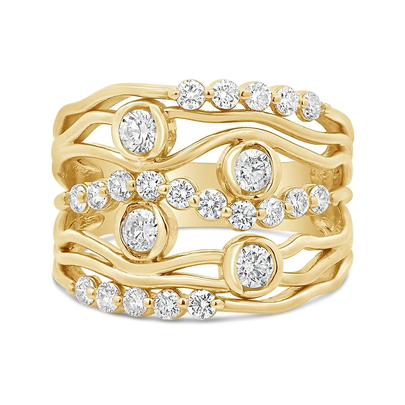 Glacier Fire Canadian 1.00CTW Diamond Fashion Ring in 10K Yellow Gold