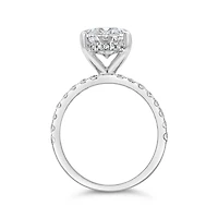 New Brilliance Lab Grown 4.50CTW Oval Diamond Bridal Ring in 14K White Gold