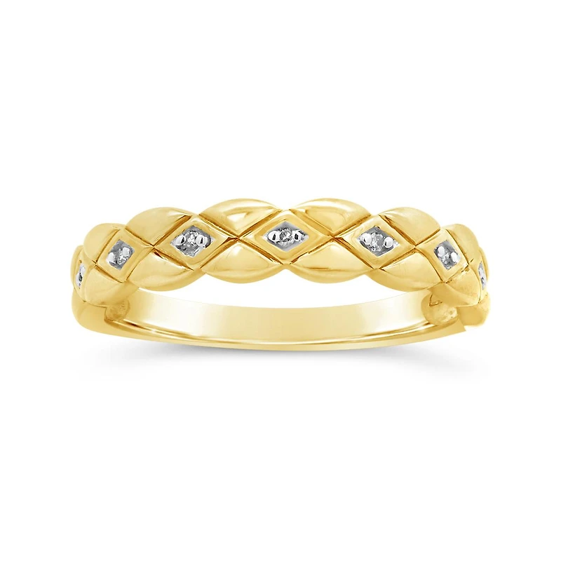 Diamond Stackable Ring in 10K Yellow Gold