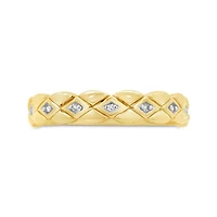 Diamond Stackable Ring in 10K Yellow Gold