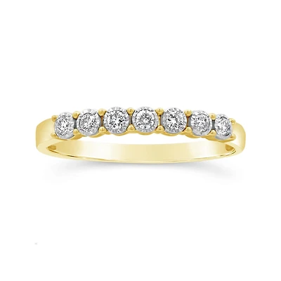 0.15CTW Diamond Stackable Band in 10K Yellow Gold