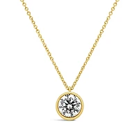 New Brilliance Lab Grown 1.00CT Diamond Solitaire Pendant in 10K Yellow Gold
