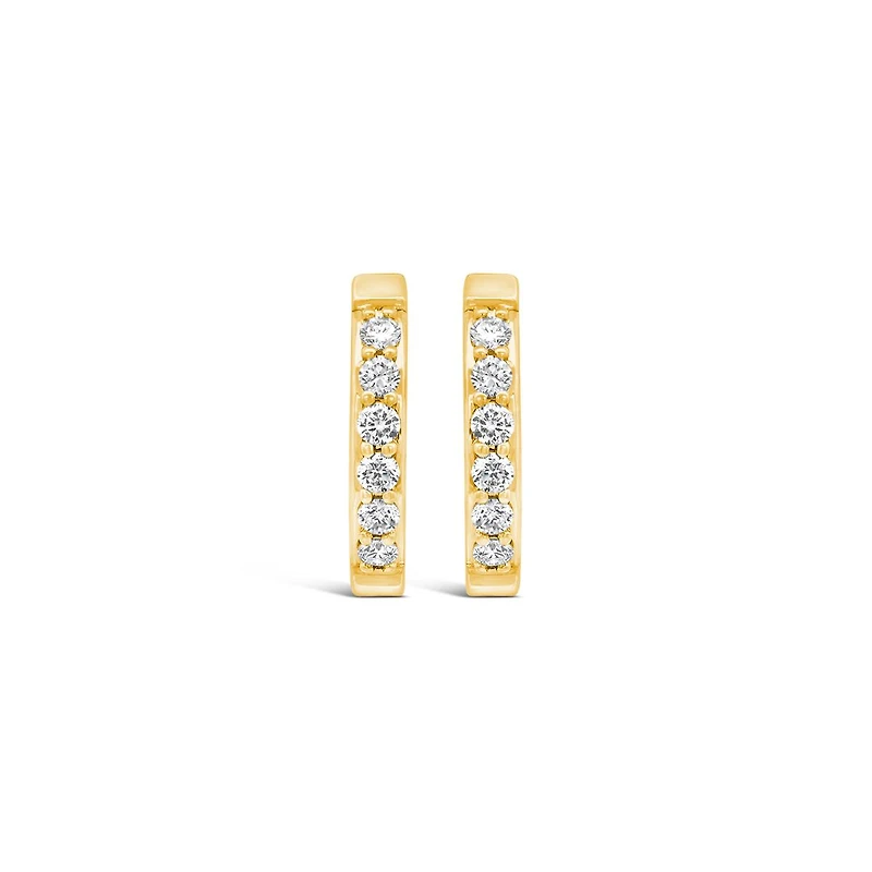 Glacier Fire Canadian 0.50CTW Diamond Hoop Earrings in 10K Yellow Gold