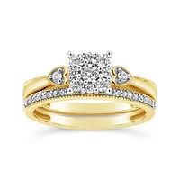 0.50CTW Diamond Bridal Set in 10K Yellow Gold