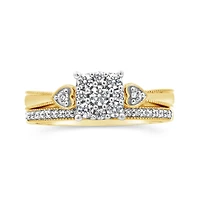 0.50CTW Diamond Bridal Set in 10K Yellow Gold