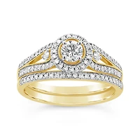 0.75CTW Diamond Bridal Set in 10K Yellow Gold