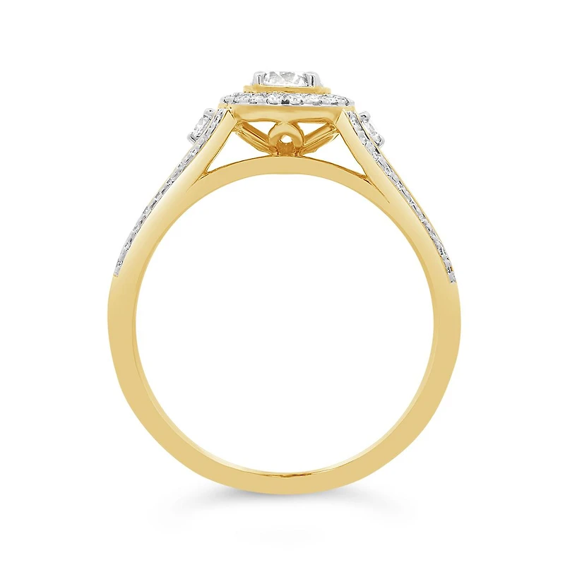 0.75CTW Diamond Bridal Set in 10K Yellow Gold