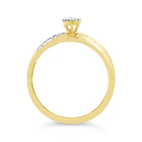 0.20CTW Diamond Marquise Shaped Bridal Set in 10K Yellow Gold