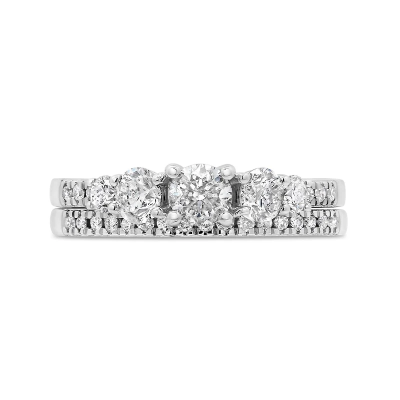 1.00CTW Diamond Bridal Set in 10K White Gold