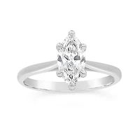 New Brilliance Lab Grown 1.00CT Marquise Shaped Diamond Ring in 14K White Gold