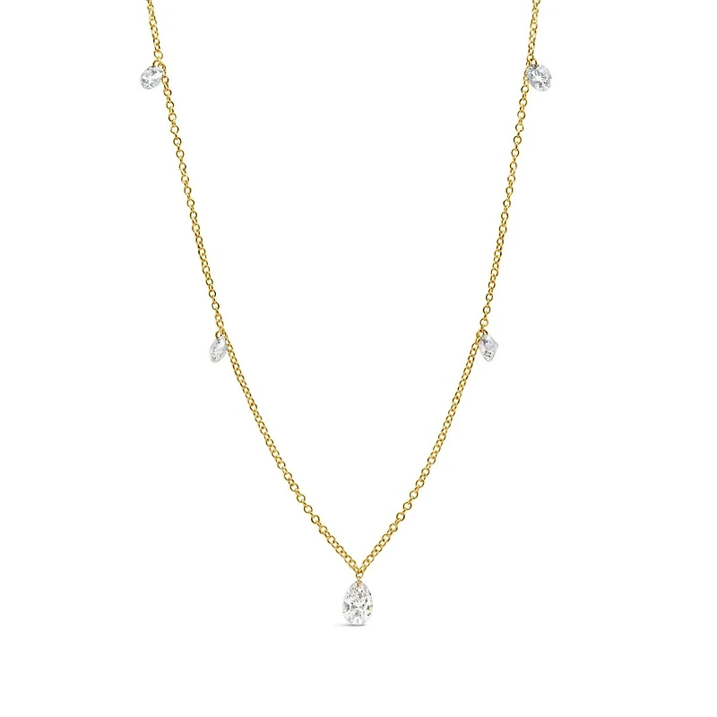 Pierced by Light Lab Grown 1.00CTW Diamond Necklace in 10K Yellow Gold