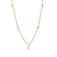 Pierced by Light Lab Grown 1.00CTW Diamond Necklace in 10K Yellow Gold