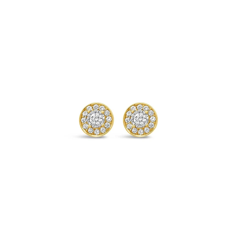 Glacier Fire Canadian 0.26CTW Diamond Fashion Stud Earrings in 10K Yellow Gold