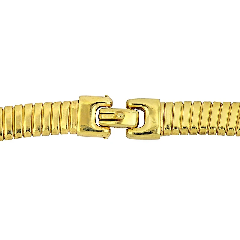 Julianna B Yellow Plated Sterling Silver Cubic Zirconia Stretch Necklace