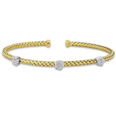 Julianna B Yellow Plated Sterling Silver Cubic Zirconia Bracelet