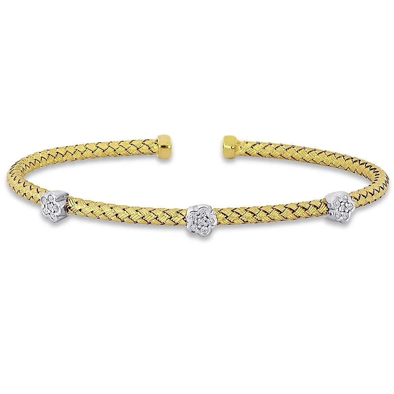 Julianna B Yellow Plated Sterling Silver Cubic Zirconia Bracelet