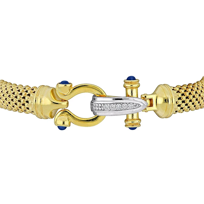 Julianna B Yellow Plated Sterling Silver Cubic Zirconia Bracelet