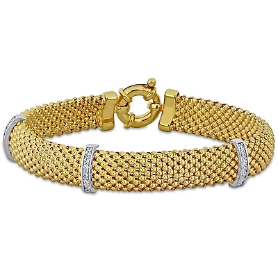 Julianna B Yellow Plated Sterling Silver Cubic Zirconia Bracelet