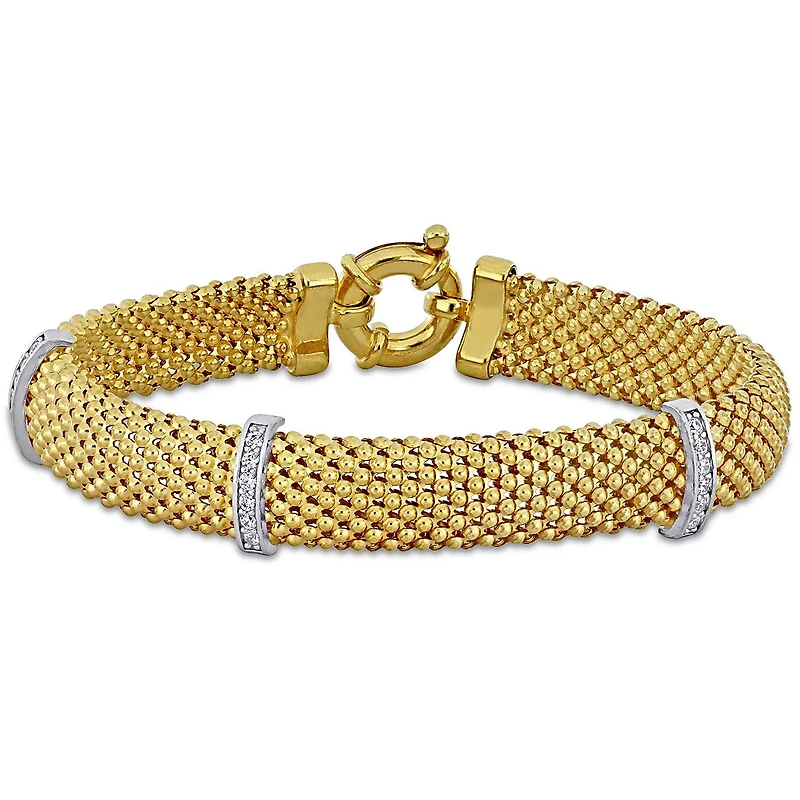 Julianna B Yellow Plated Sterling Silver Cubic Zirconia Bracelet