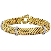 Julianna B Yellow Plated Sterling Silver Cubic Zirconia Bracelet