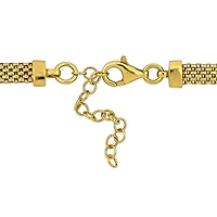 Julianna B Yellow Plated Sterling Silver Cubic Zirconia Omega Style Necklace
