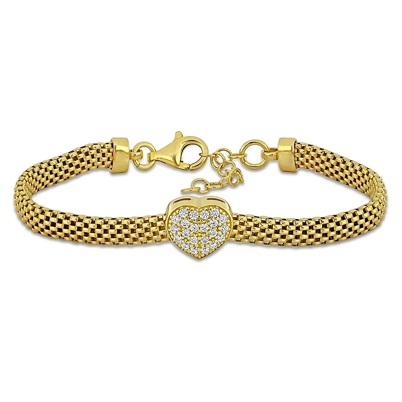 Julianna B Yellow Plated Sterling Silver Cubic Zirconia Bracelet