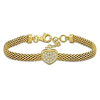 Julianna B Yellow Plated Sterling Silver Cubic Zirconia Bracelet