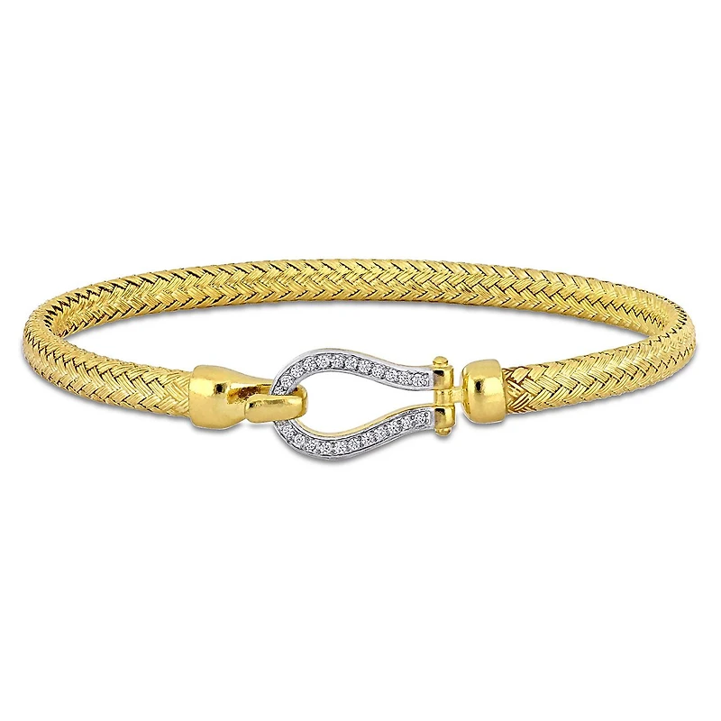 Julianna B Yellow Plated Sterling Silver Cubic Zirconia Bracelet
