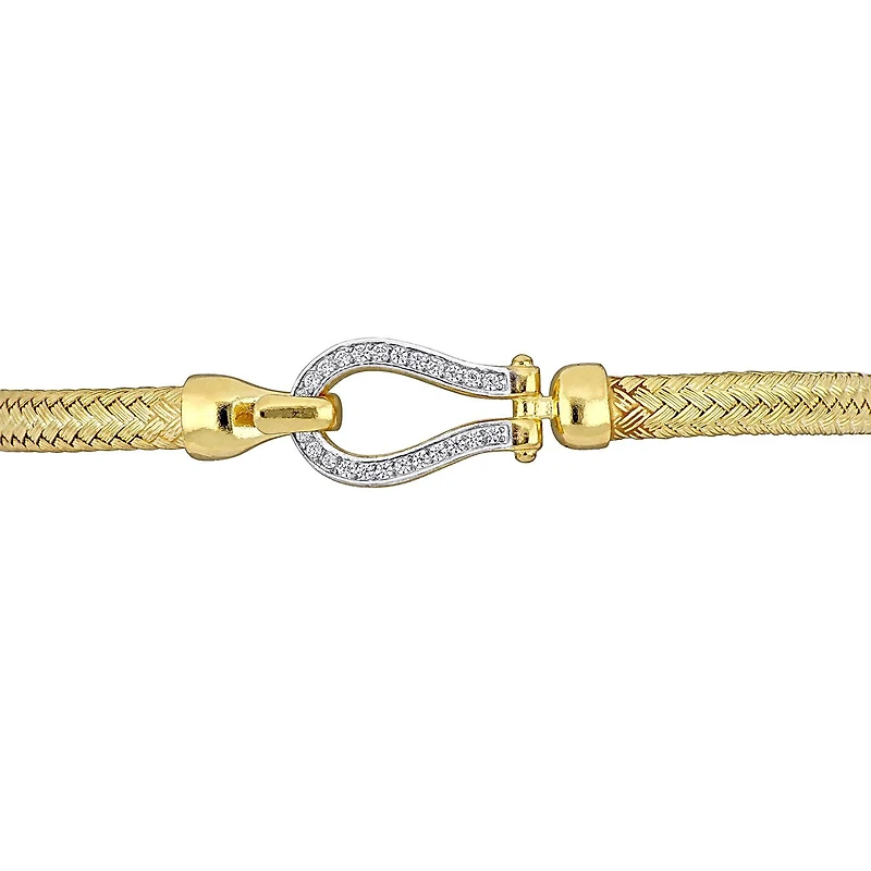 Julianna B Yellow Plated Sterling Silver Cubic Zirconia Bracelet