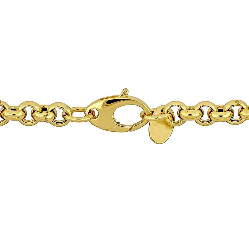 Julianna B 14K Yellow Gold Cubic Zirconia Rolo Link Bracelet 7.5"