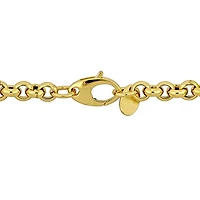 Julianna B 14K Yellow Gold Cubic Zirconia Rolo Link Bracelet 7.5"