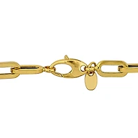 Julianna B 14K Yellow Gold Cubic Zirconia Rondelle Flat Oval Link Bracelet 7.5"