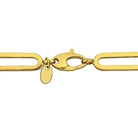 Julianna B 14K Yellow Gold Cubic Zirconia Paper Clip Link Bracelet 7.5"