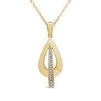 Lab Grown 0.14CTW Diamond Pendant in 18K Yellow Gold Vermeil