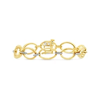 Lab Grown 0.29CTW Diamond Link Bracelet in 18K Yellow Gold Vermeil