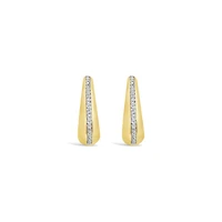 Lab Grown 0.23CTW Diamond Hoop Earrings in 18K Yellow Gold Vermeil