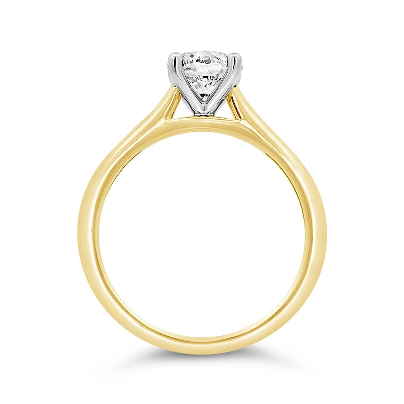 New Brilliance Lab Grown 1.00CT Diamond Solitaire Ring in 10K Yellow Gold