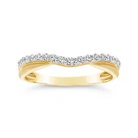 0.25CTW Diamond Contour Band in 14K Yellow Gold