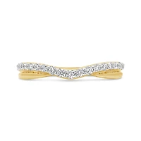 0.25CTW Diamond Contour Band in 14K Yellow Gold