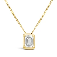 New Brilliance Lab Grown 0.50CT Diamond Solitaire Pendant in 10K Yellow Gold