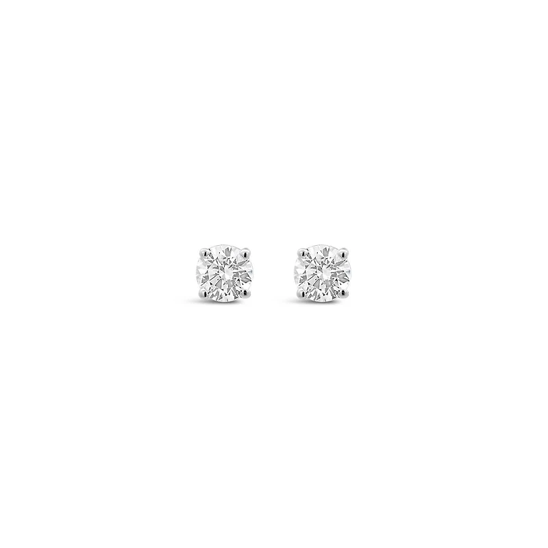 New Brilliance Lab Grown 0.50CTW Diamond Stud Earrings in Sterling Silver