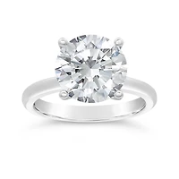 New Brilliance Lab Grown 5.00CT Diamond Solitaire Ring in 14K White Gold