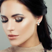 Julianna B Sterling Silver Opal & 8.5-9MM Pearl Earrings