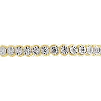 Lab Grown 2.00CTW Diamond Tennis Bracelet in 18K Yellow Gold Vermeil