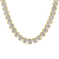 Lab Grown 3.00CTW Diamond Necklace in 18K Yellow Gold Vermeil