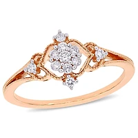 Julianna B 0.17CTW Diamond Cluster Ring in 10K Rose Gold
