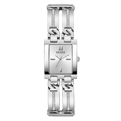 GUESS Ladies Silver Tone Analog Watch