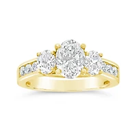 New Brilliance Lab Grown 2.00CTW Diamond Three-Stone Ring in 14K Yellow Gold