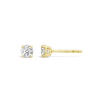 New Brilliance Lab Grown 0.50CTW Diamond Stud Earrings in 10K Yellow Gold
