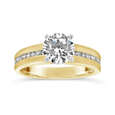New Brilliance Lab Grown 1.84CTW Diamond Ring in 14K Yellow and White Gold